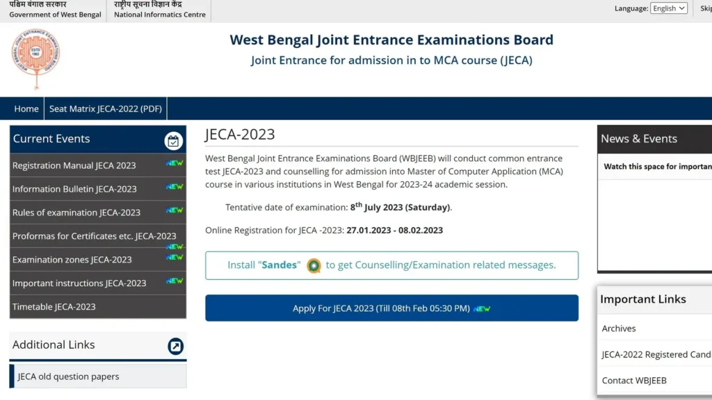 WB JECA Admit Card 2024